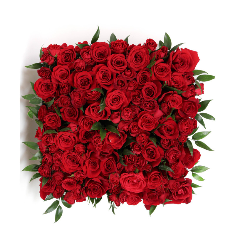 BED OF RED ROSES - Same Day Delivery