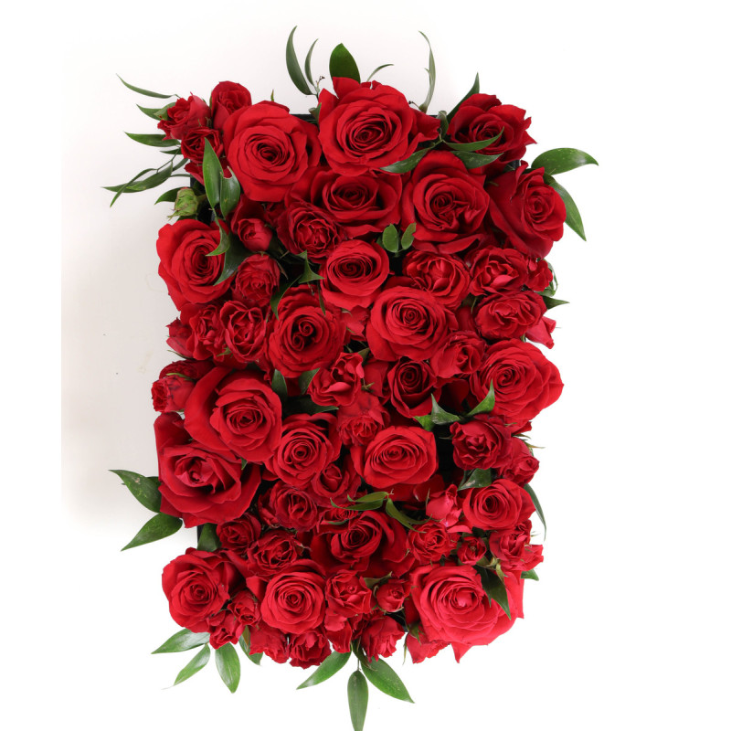 BED OF RED ROSES - Same Day Delivery