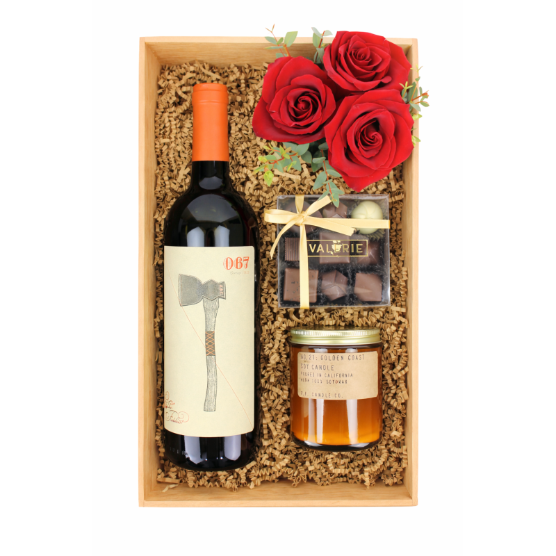 I LOVE YOU CRATE WITH WINE - Same Day Delivery