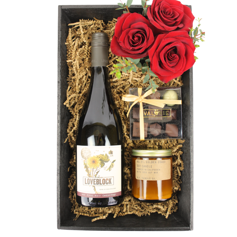 I LOVE YOU CRATE WITH WINE - Same Day Delivery
