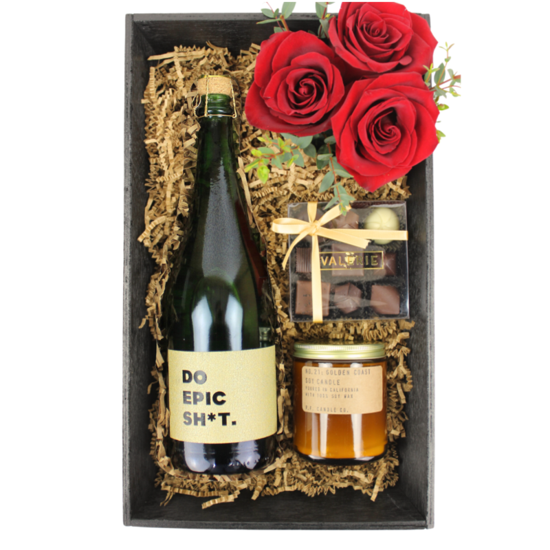 I LOVE YOU CRATE WITH BUBBLES - Same Day Delivery