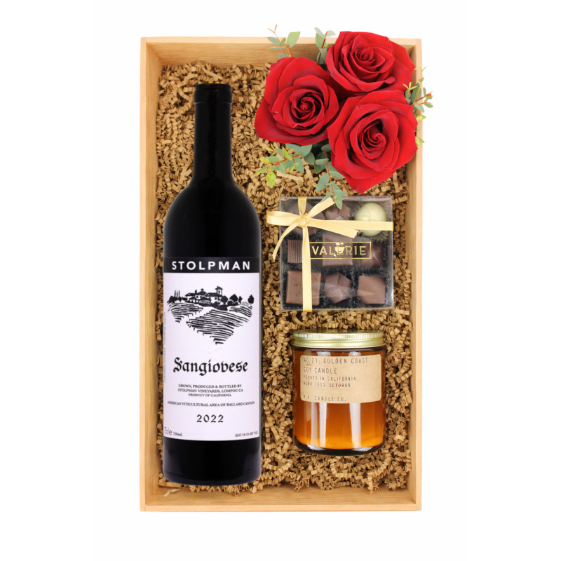 I LOVE YOU CRATE WITH WINE - Same Day Delivery