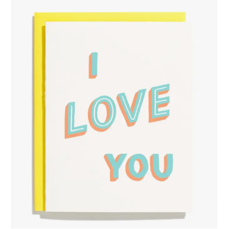 I Love You (Hand Lettered) Greeting Card - Same Day Delivery