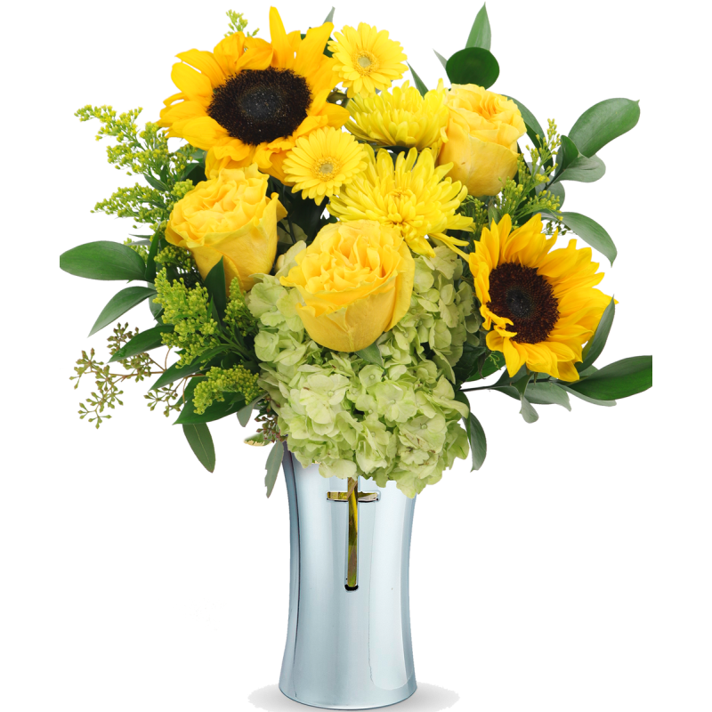 YELLOW TRIBUTE ARRANGEMENT - Same Day Delivery