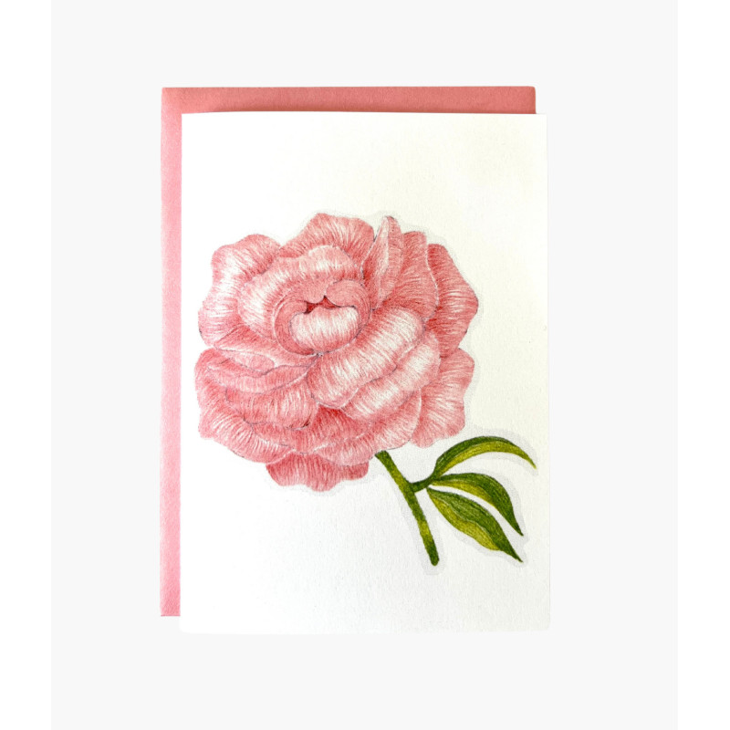 Peony Greeting Card - Same Day Delivery