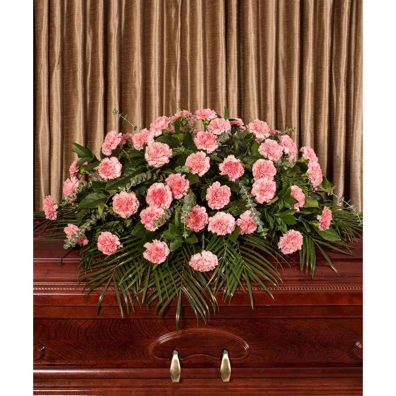 Pink Carnation Casket Spray - Same Day Delivery