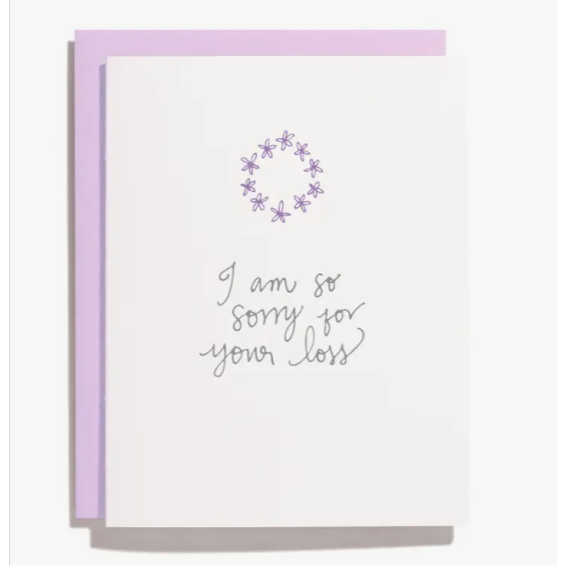 So Sorry For Your Loss Greeting Card - Same Day Delivery