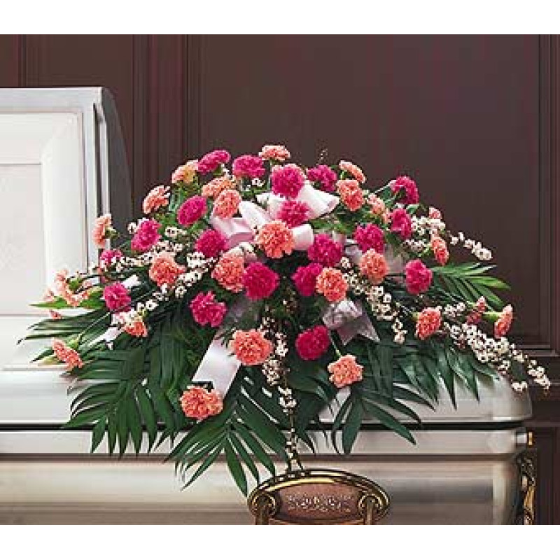 Delicate Pink Casket - Same Day Delivery