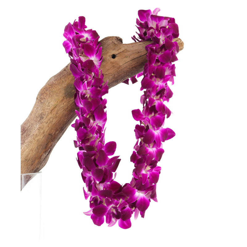 Purple Orchid Lei - Same Day Delivery