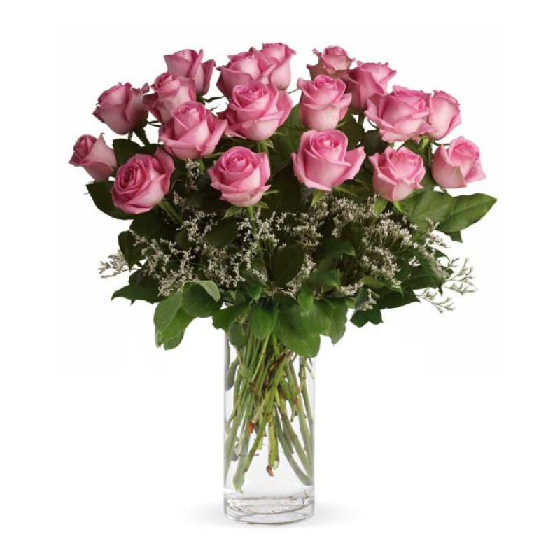 Hot Pink Roses Arranged In A Vase - Same Day Delivery