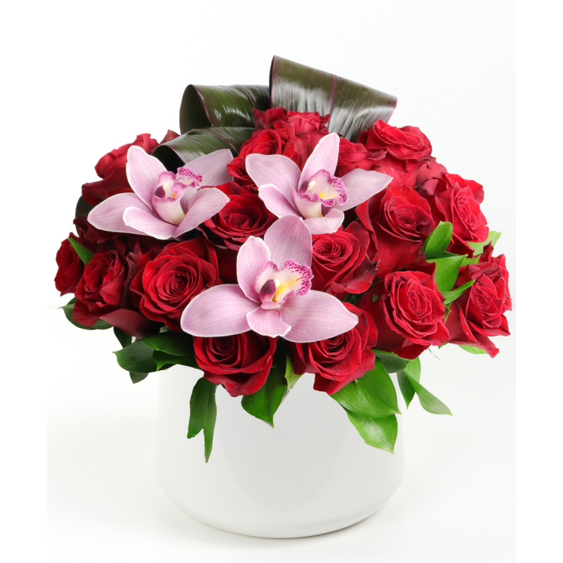 Red Rose Pave (24 Roses) - Same Day Delivery