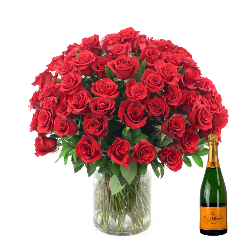 WOW! 100 ROSES ARRANGED - Same Day Delivery
