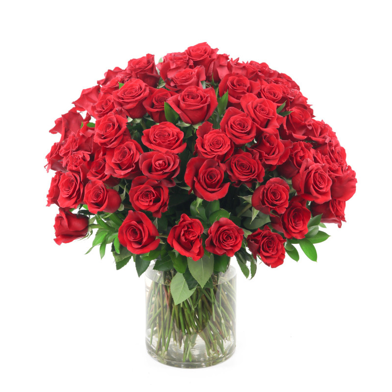 WOW! 100 ROSES ARRANGED - Same Day Delivery