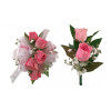 Spray Rose Wearables: Spay Rose Wrist Corsage & Boutonniere Set