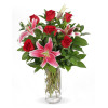 6 Red Roses Arranged In A Vase: Premium
