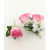 Pink Rose Wearables: Pink Rose Boutonniere & Standard Rose Corsage Set