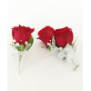 Red Rose Wearables : Red Rose Boutonniere & Standard Rose Corsage Set