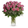 Hot Pink Roses Arranged In A Vase: Premium