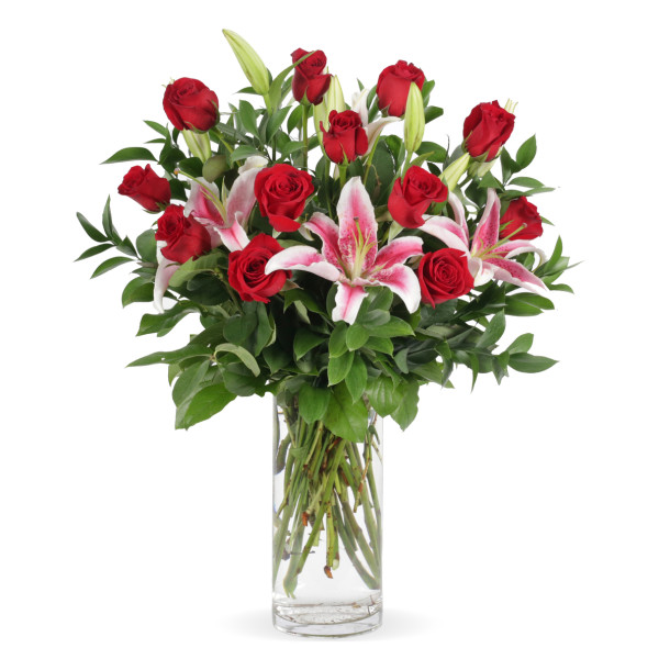 Charming Roses and Lilies